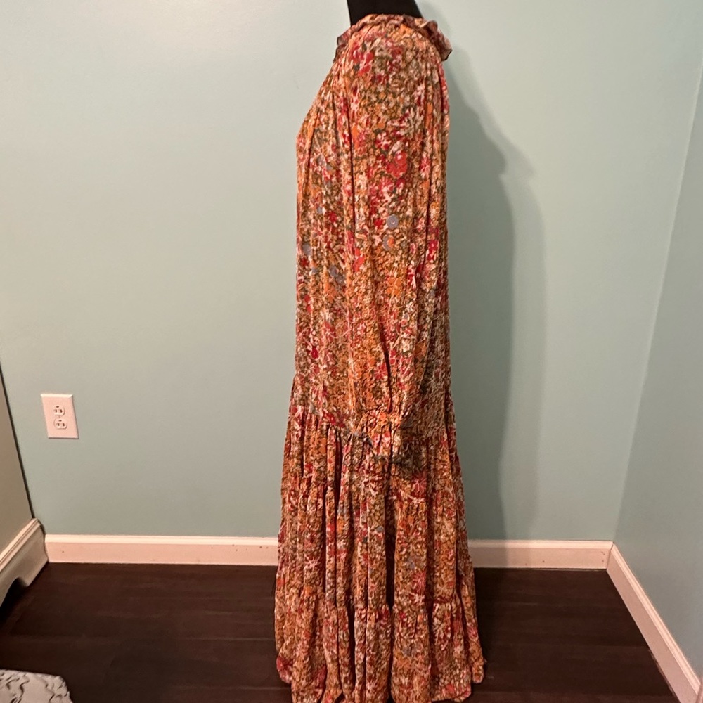 Free People Floral Maxi Dress in Rust Multi - Picture 3 of 9